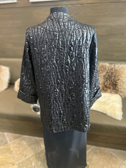 IC Collection Black Liquid Patent Jacket