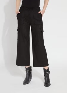 Lyssé Anita Crop Cargo Pant(25" Inseam) Black