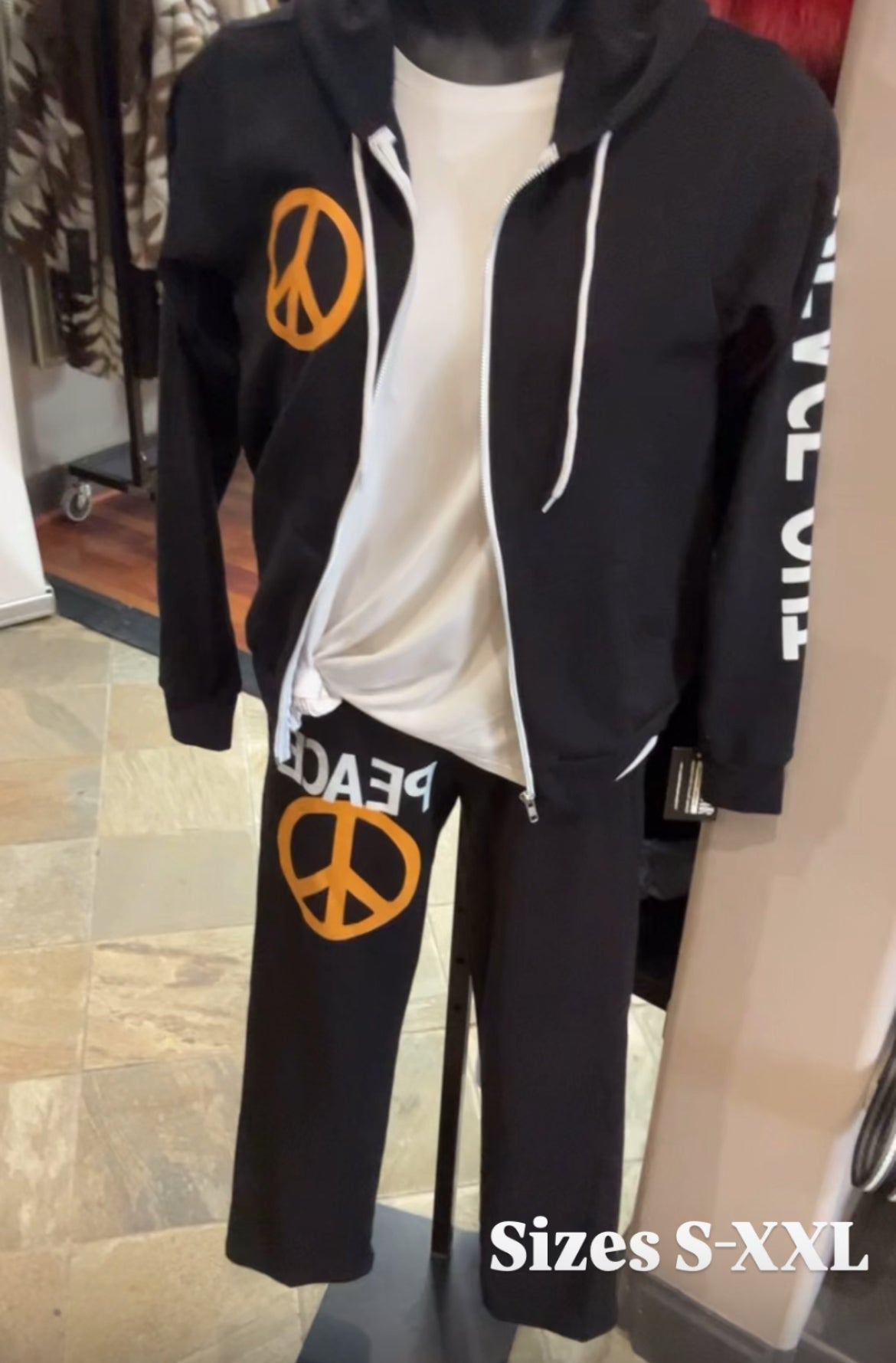 Peace Straight/Wide Leg Sweat Pant