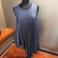 Kozan Indigo Erica Denim Ruffle Asymmetrical Tunic Top
