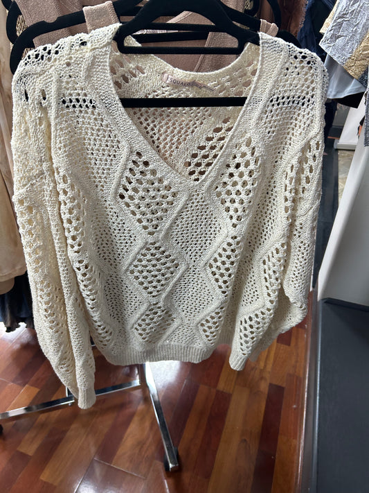 Esqualo Ajour Ivory Sweater