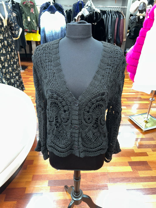 Brand Bazaar Crochet Cardigan Sweater Top