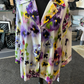 Mat Fashion Pansy Floral Button Down Shirt Sleeve Top