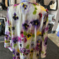 Mat Fashion Pansy Floral Button Down Shirt Sleeve Top