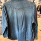 Insight Button Down Denim Studded Long Sleeve Top