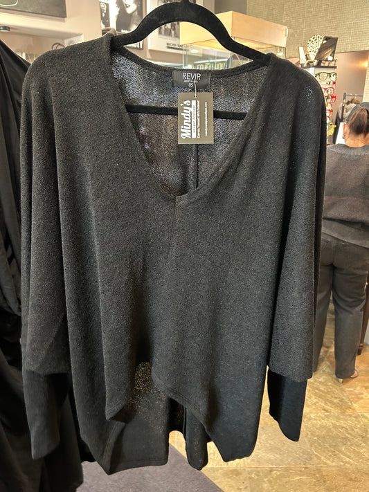 Revir Cocoon Sweater Long Sleeve Top One Size Black