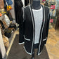Just Madison  Black w/ White Hearts Cardigan Sweater