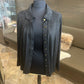 Radzoli Faux Suede Pleated Button Front Jacket