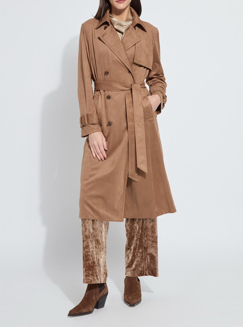 Lyssè Agatha Vegan Suede Trench Coat