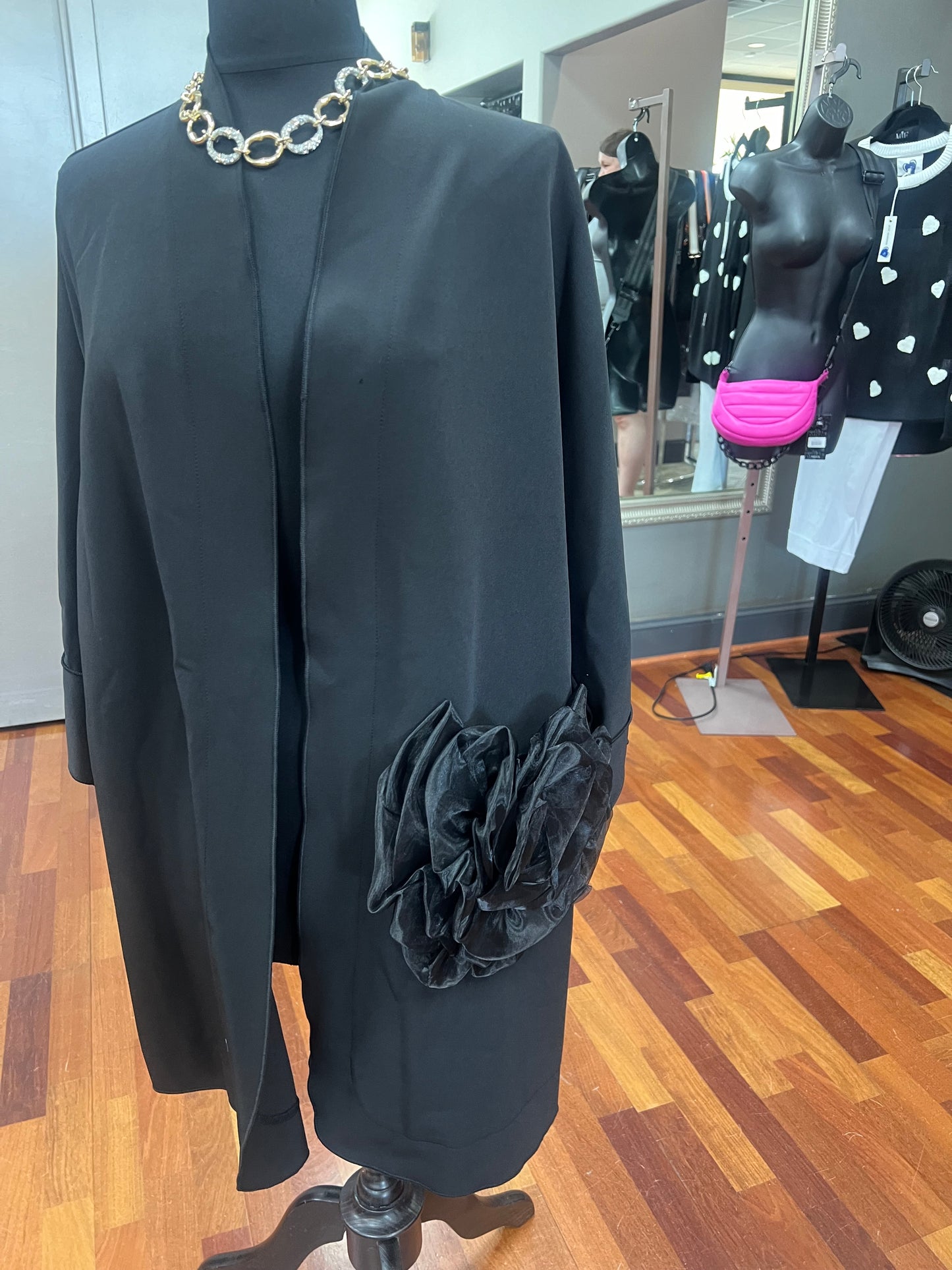 IC Collection Black Jacket Flower