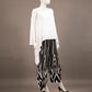 Samuel Dong Print Crinkle Knit Stretch Capri Pants