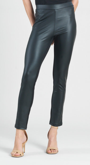Clara Sun Woo Liquid Leather-front Knit-back Pull-on Legging Pant