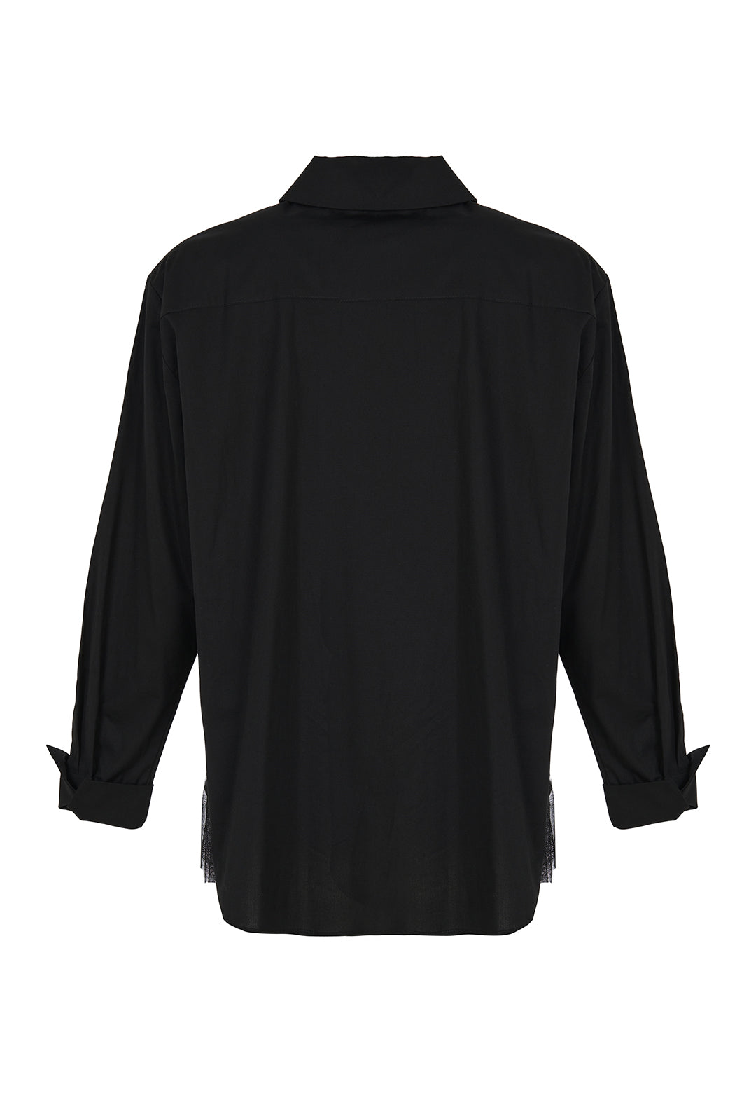 Kozan Black Pierce Button Down Collared Shirt Top