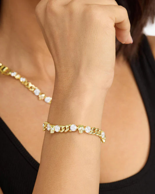 Melinda Maria Ride or Die Cuban Chain Bracelet