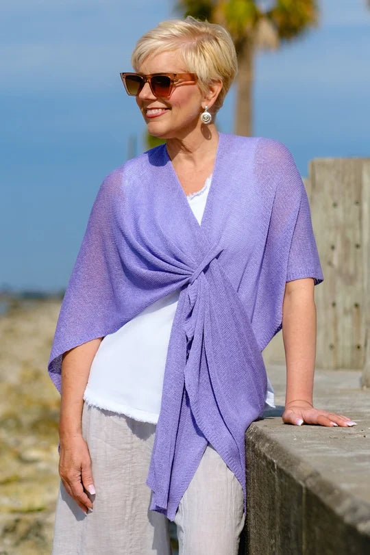 Tina Stephens Made in Italy Aliya Multi Way Cotton Wrap One Size