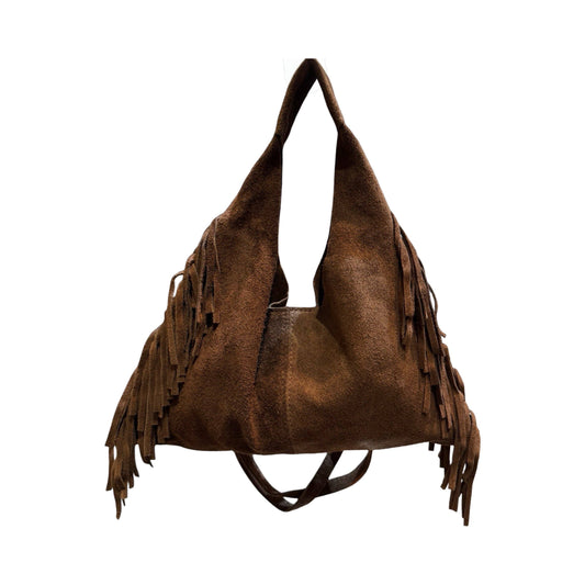 Louisa Lee Suede Leather Crossbody Bag Marco Fringe