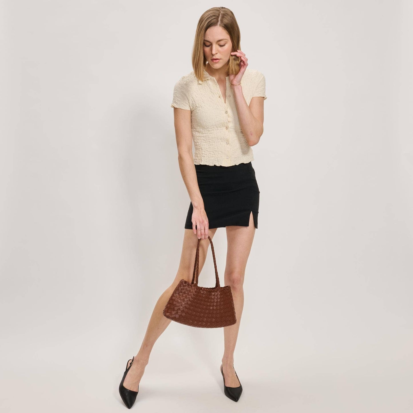 Moda Luxe Millie Woven Shoulder Bag