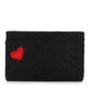 Mary Frances Stole My Heart Black with Red Heart Handbag
