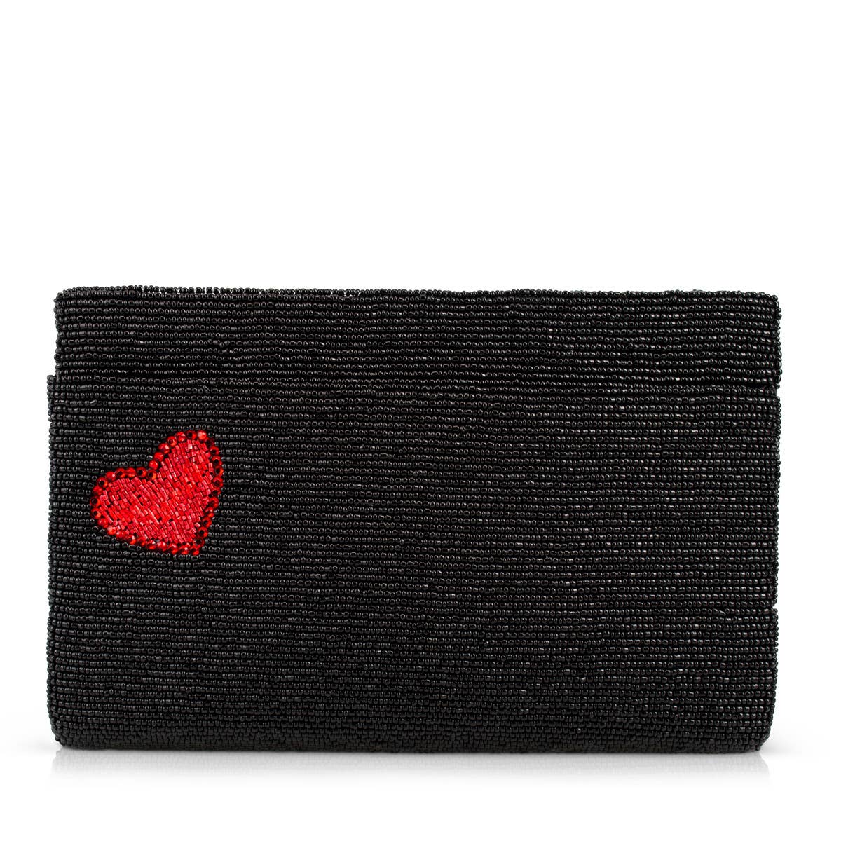 Mary Frances Stole My Heart Black with Red Heart Handbag