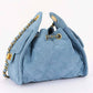 Quilted Suede Chain Drawstring Shoulder Bag