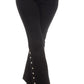 AZI Black Denim Jeans w/Rhinestone Flare Jeans