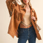 Klesis Suede Fringe Oversided Jacket