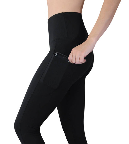 Comfy Yoga Solid Pocket Yoga Leggings for Women