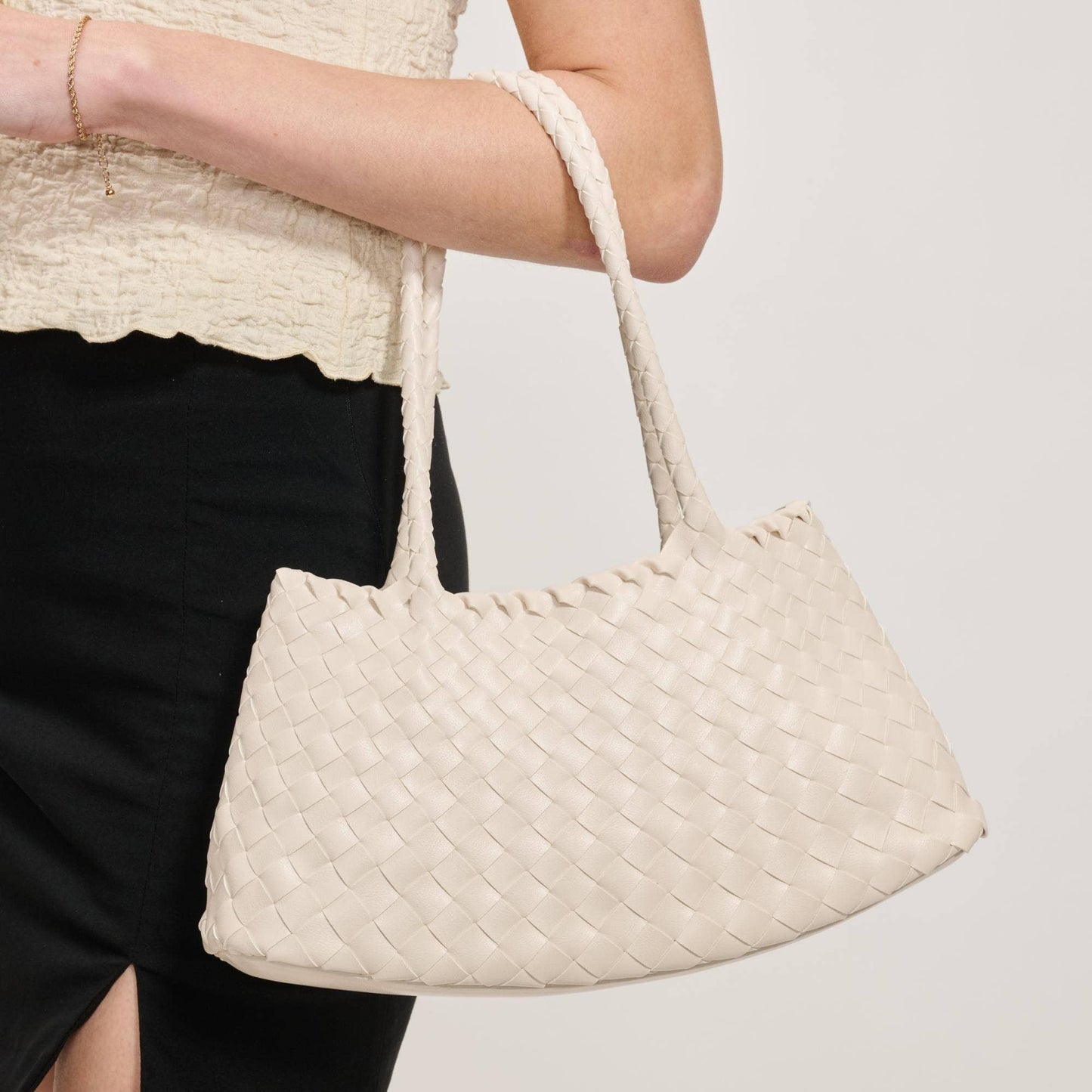 Moda Luxe Millie Woven Shoulder Bag