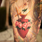 Market of Stars Courage Dear Heart Linen Cropped Artist Pant w/ Sacred Heart