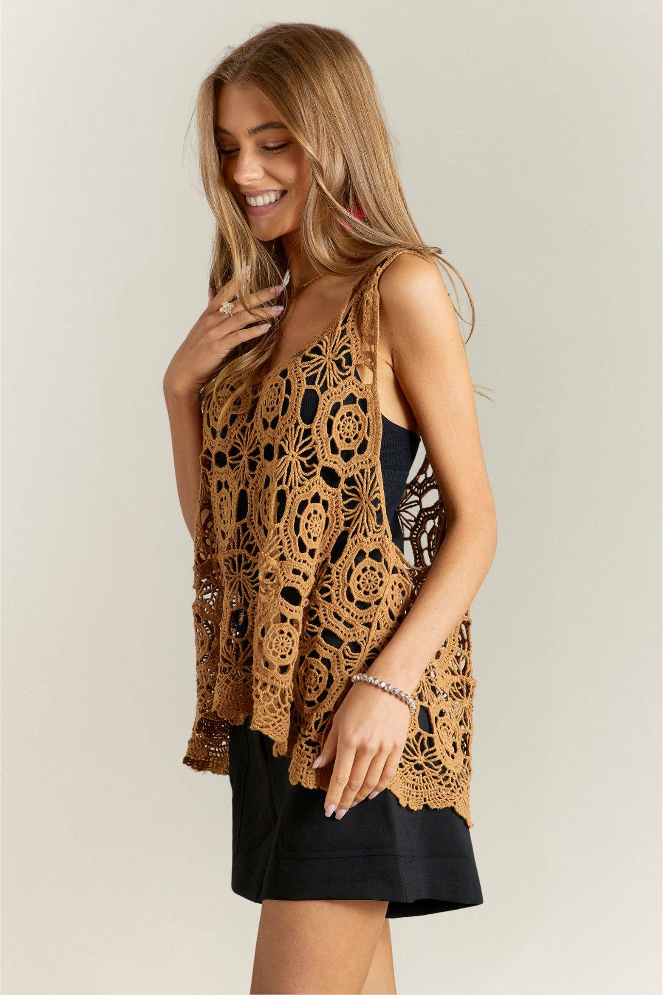 Adora Casual Crochet Tank Top