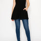 Origami Apparel Soft Flowy Tunic Tank Top with Hidden Pockets