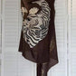 Animal Print Sheer Cape Scarf