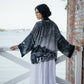 Market of Stars Stargazer Pixie Duster Cropped Kimono w/ Falling Stars O/S