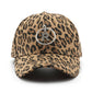 ACCITY Leopard Print Curved Brim Baseball Cap Street