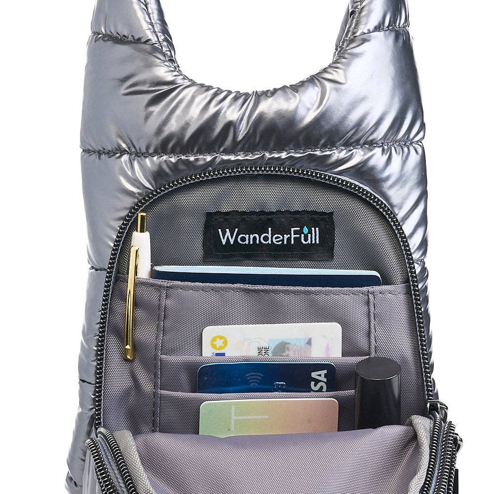Hydro Pewter Glossy HydroBag® with Solid Strap