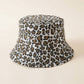 ACCITY FASHION NICHE LEOPARD PRINT BUCKET HAT