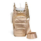 WanderFull HydroBag® HANDLE™- Gold Shiny with Vegan Leather Trimmed Solid Strap