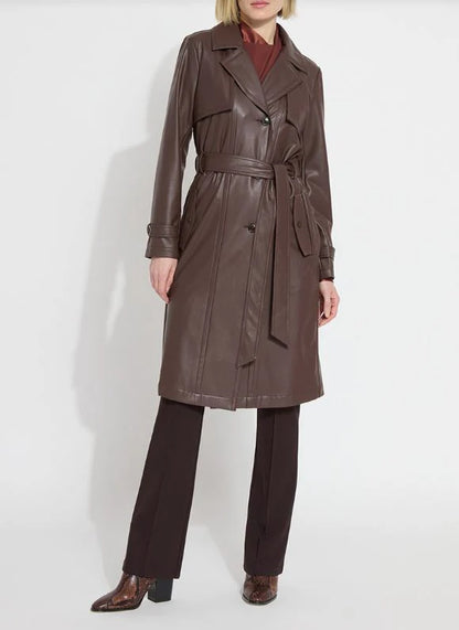 Lyssè Cielo Vegan Leather Trench Coat