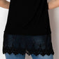 Origami Floral Laced Hem Tank Top