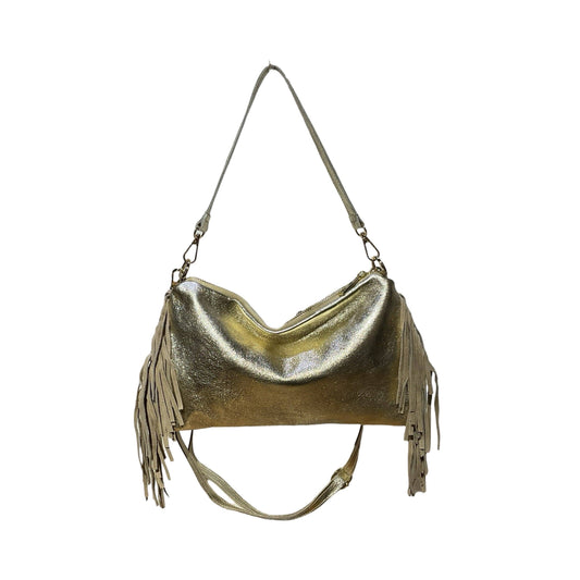 Louisa lee Iridescent Leather Bag with Fringe