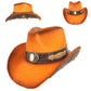Sophia Collection Western Rhinestone Embellished Straw Cowboy Hat