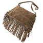 Milano Amour Miele Crossbody Suede Fringe Bag