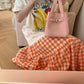Pretty Persuasions Dual-Carry Small Microfiber Leather Tote Bag