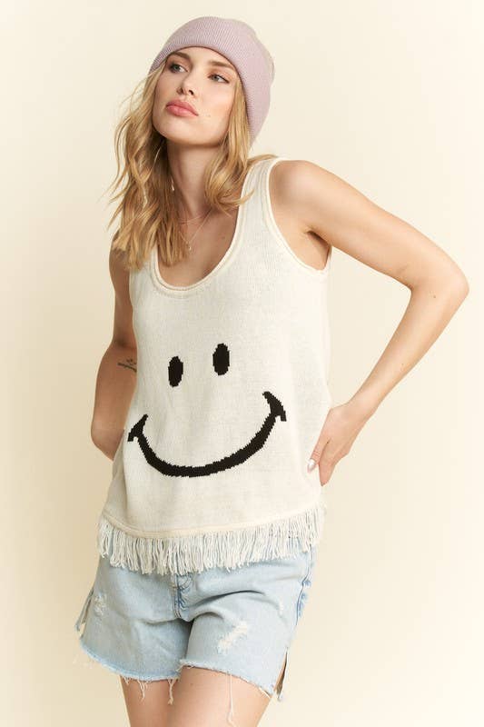 Jade by Jane Smiley Fringe Tank Top