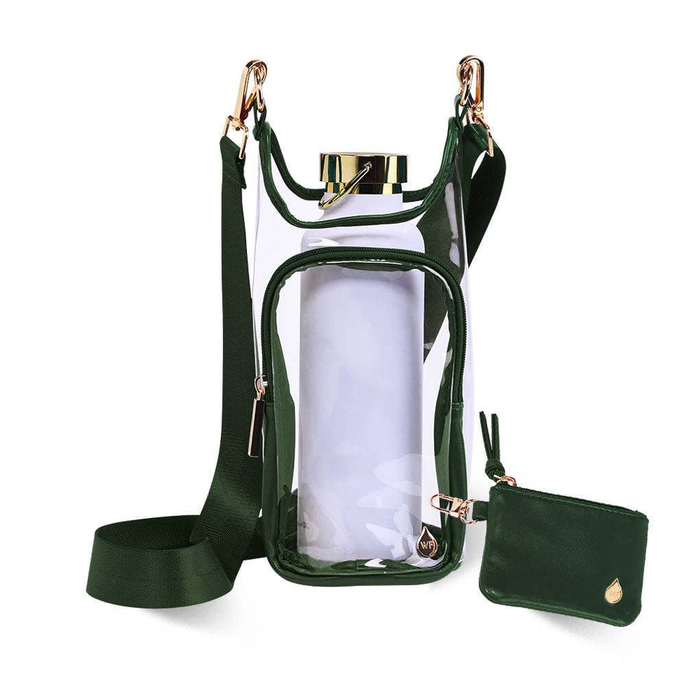 WanderFull Clear HydroBag® Stadium with Augusta Golf Green Trim and Matching RFID Pouch
