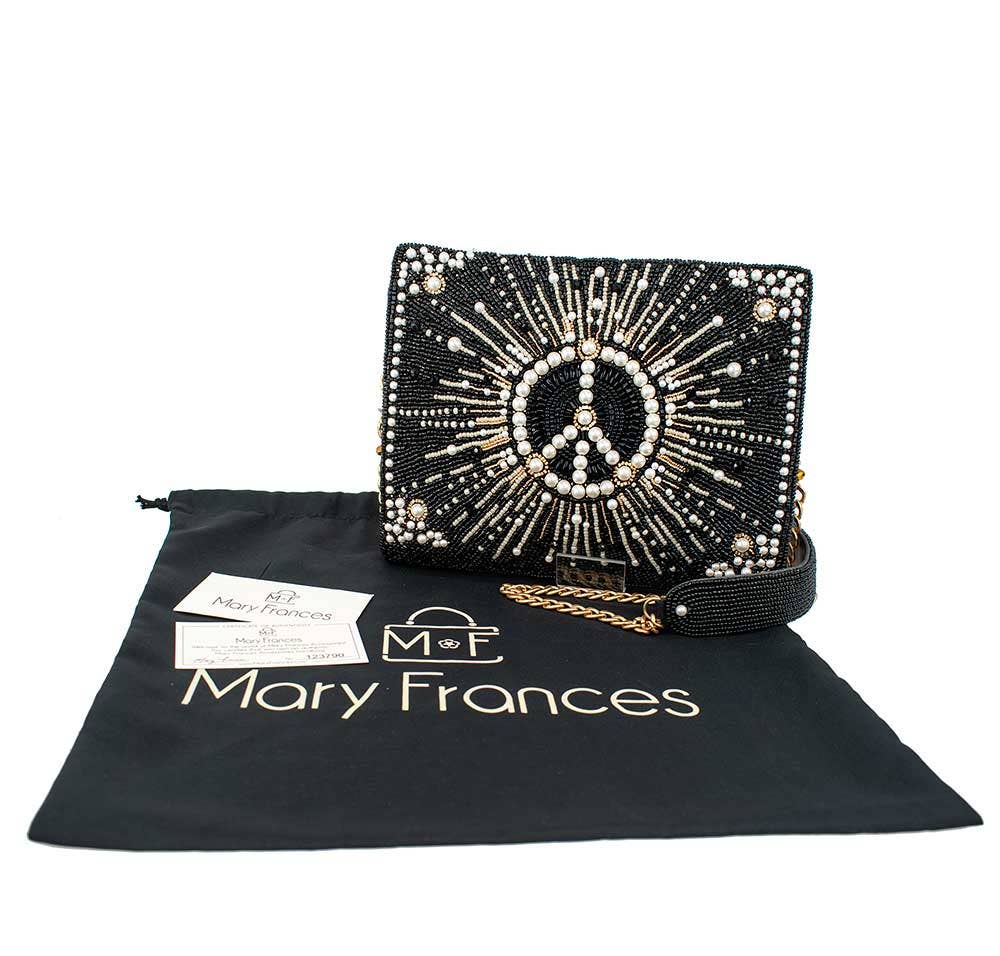 Mary Frances Choose Peace Crossbody Handbag