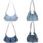 Oblige by G Quilted Denim Chain Shoulder Bag