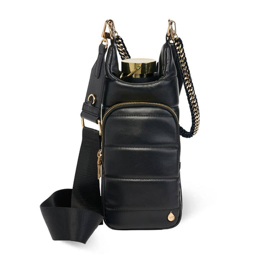WanderFull Black Vegan Leather HydroBag® with Strap Bundle