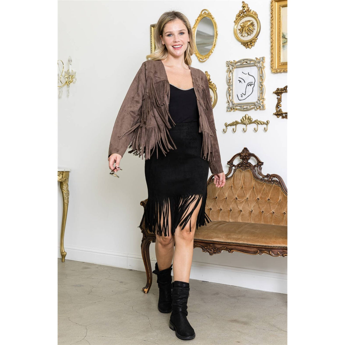 Vocal Fringe Crop Jacket