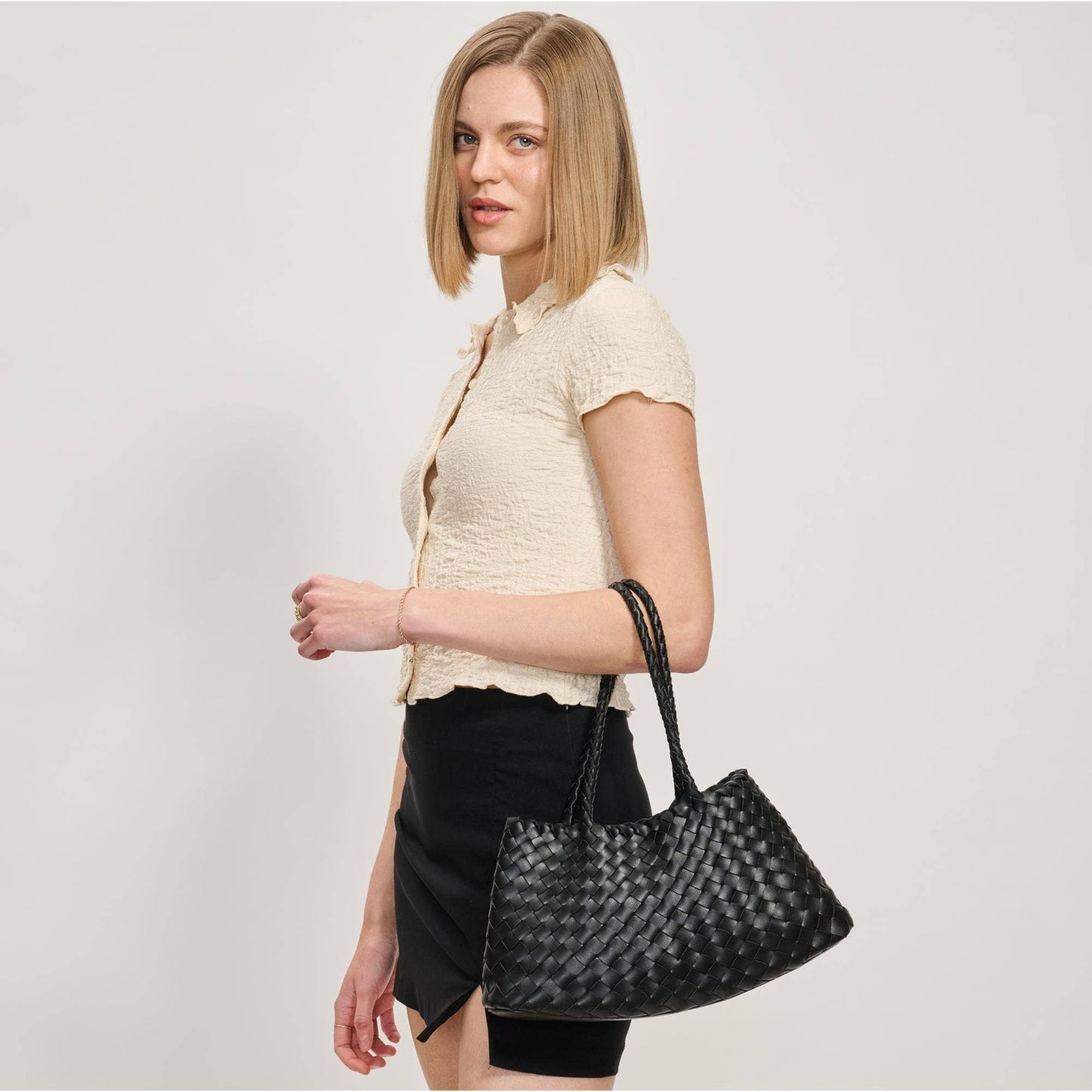 Moda Luxe Millie Woven Shoulder Bag